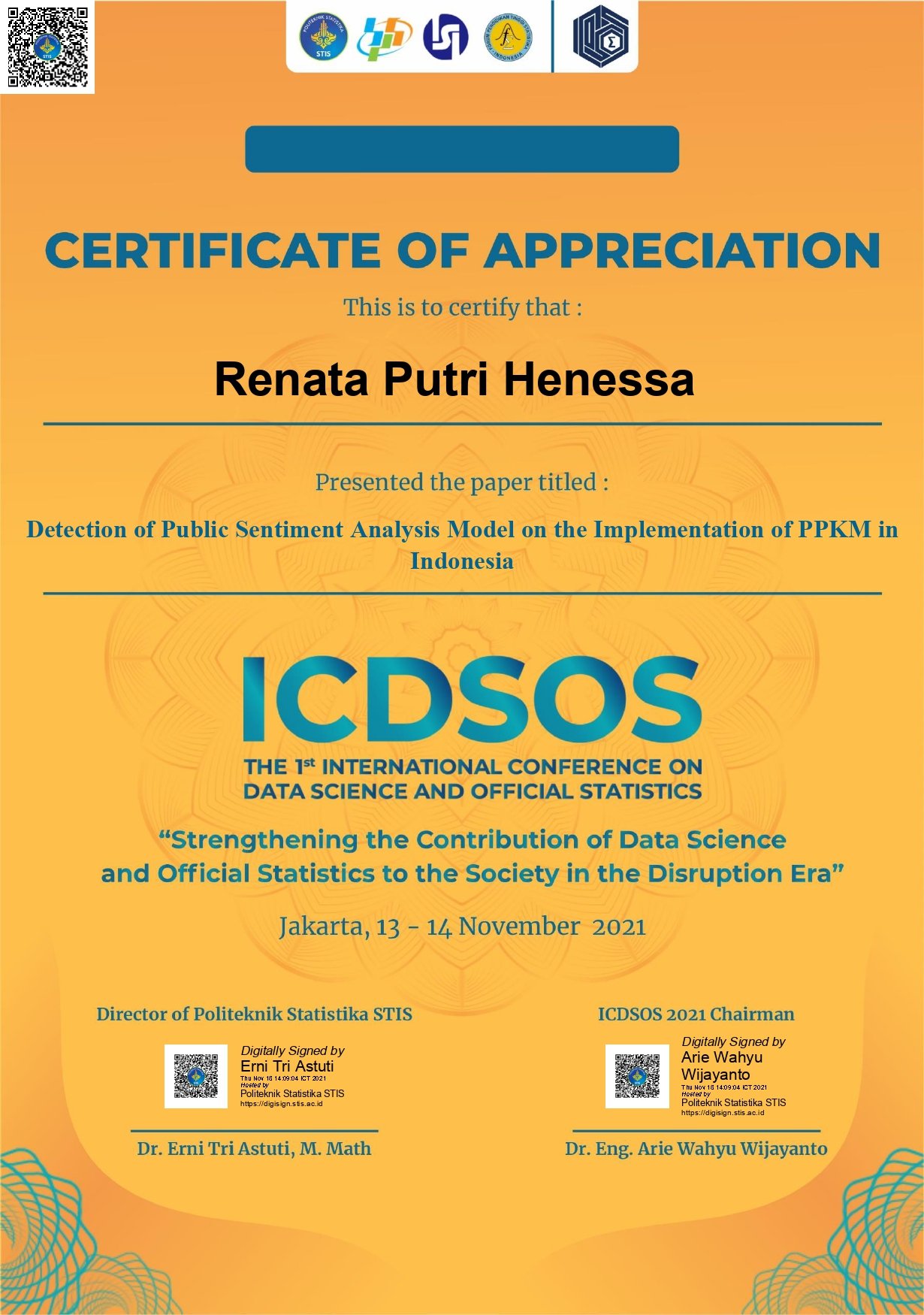 ICDSOS Paper Presentation photo 1